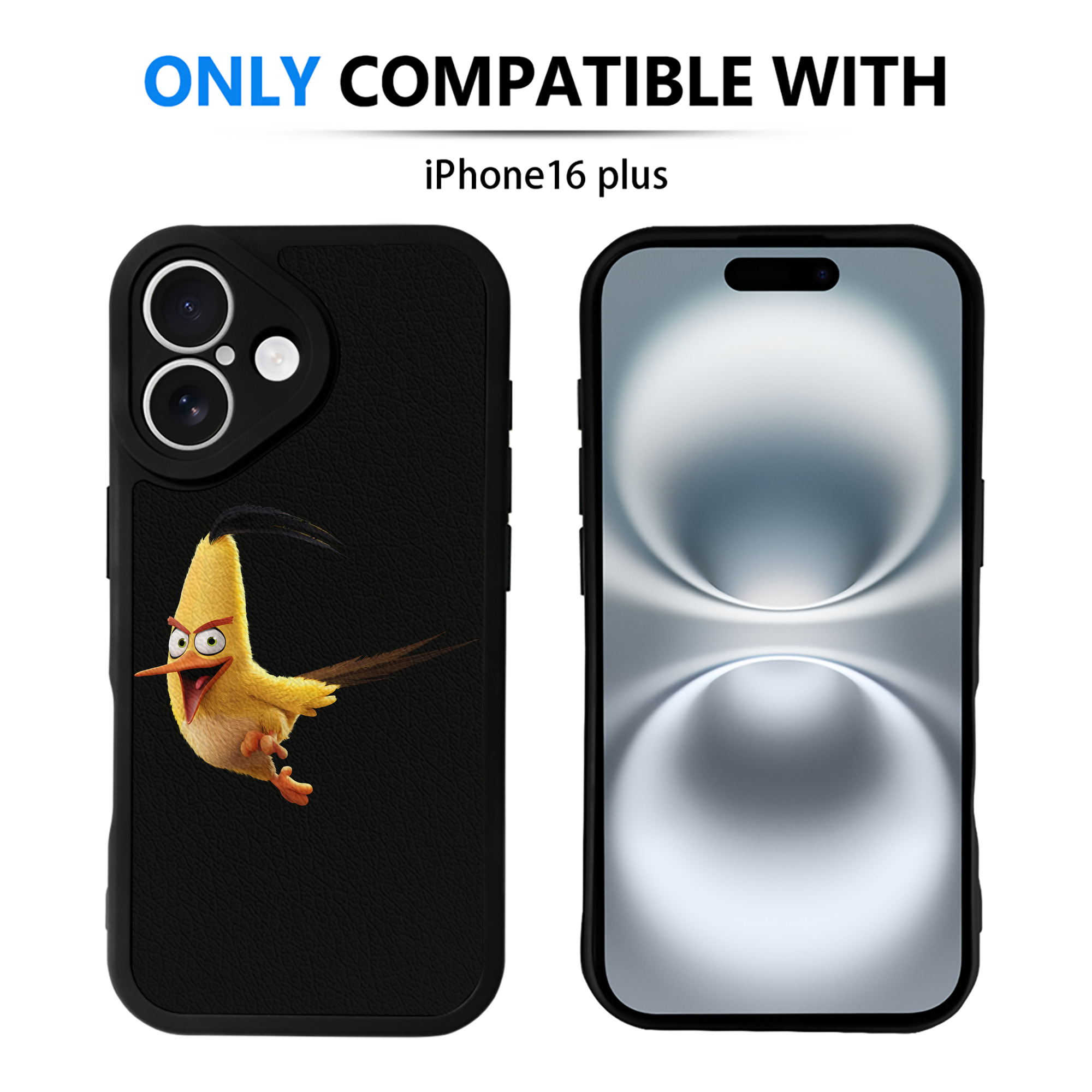 （画像用） Angry Birds アングリーバード 【iPhone 16シリーズ対応】シリコンスマホケース（レザー調） 材質：シリコン